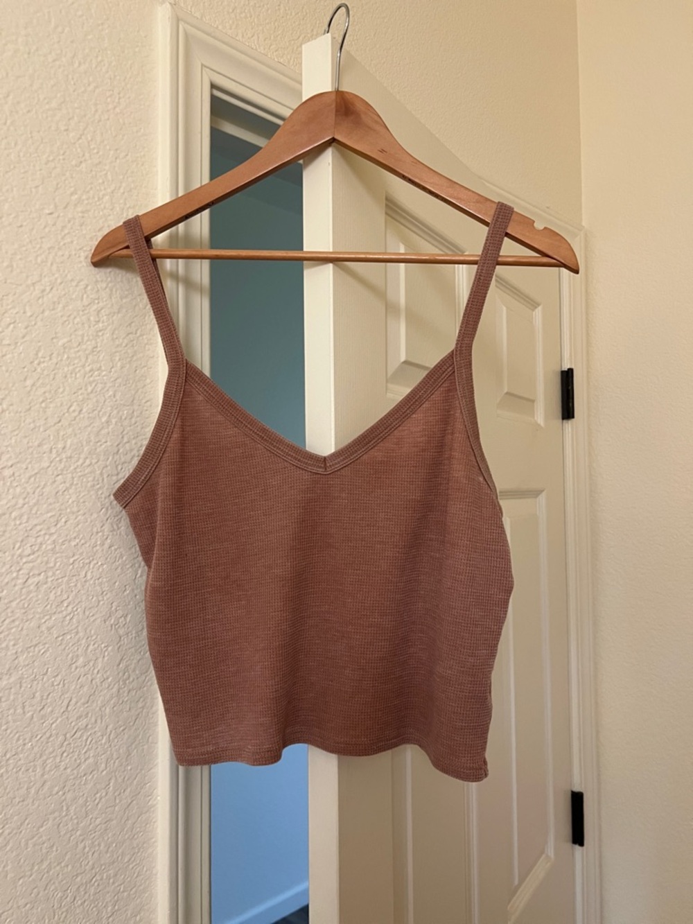 American Eagle Waffle Knit Crop Tank